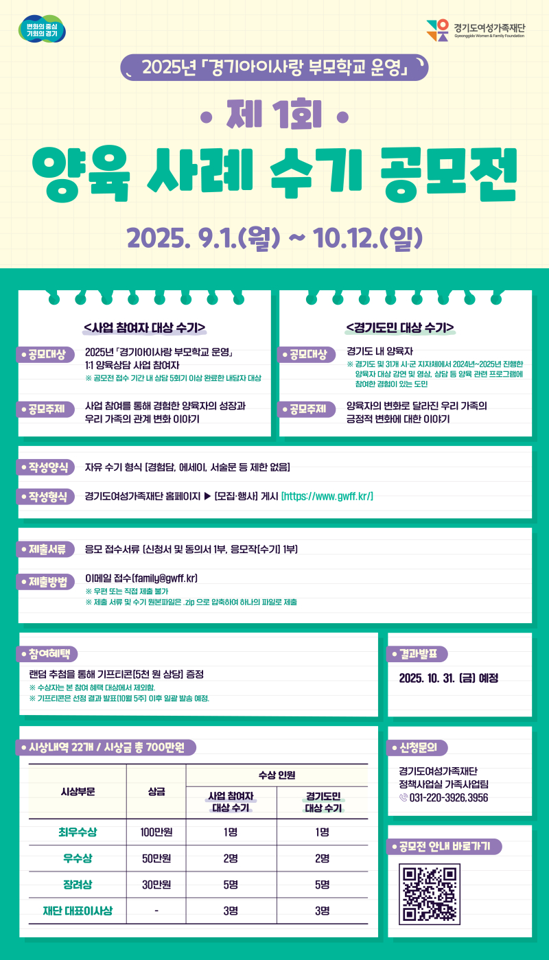 0. 2025년「경기아이사랑 부모학교 운영」 제 1회 양육 사례 수기 공모전 웹 포스터.jpg